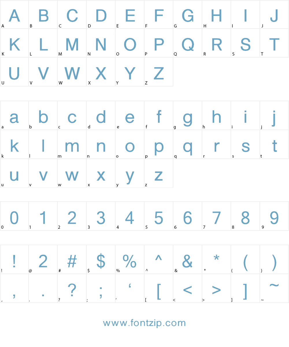 Kelvetica Nobis Font Character